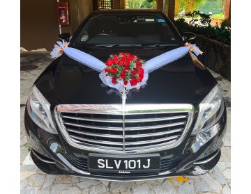 Wedding Car Decoration - Fresh Red Roses